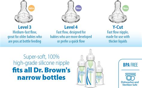 dr.brown nipples|Dr. Brown’s Natural Flow Level T Narrow Baby Bottle Silicone。